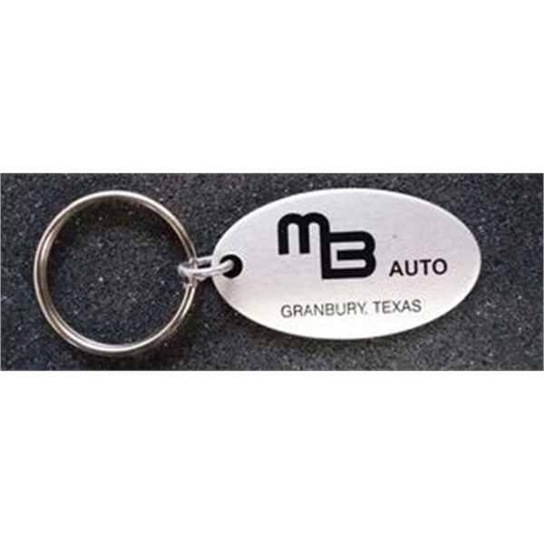 1" x 1 13/16"  aluminum oval key fob. 4 different... from ASI 41080 Nelson Boone Co Inc / Alumaline® & Brass