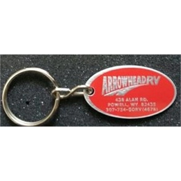 1" x 1 13/16"  aluminum oval key fob. 4 different... from ASI 41080 Nelson Boone Co Inc / Alumaline® & Brass
