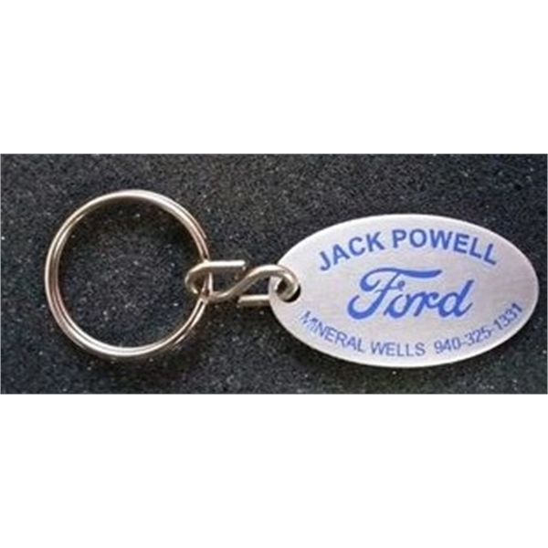 1" x 1 13/16"  aluminum oval key fob. 4 different... from ASI 41080 Nelson Boone Co Inc / Alumaline® & Brass