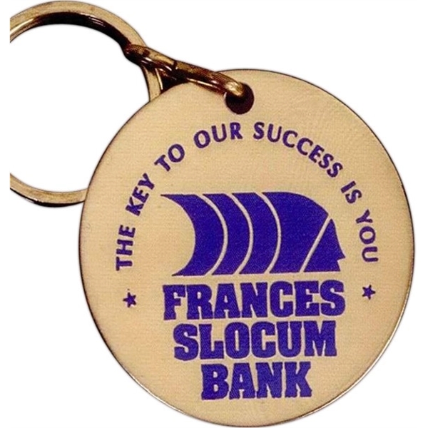 1.75" round key fob. 4 different imprinting styles and 12 color... from ASI 41080 Nelson Boone Co Inc / Alumaline® & Brass