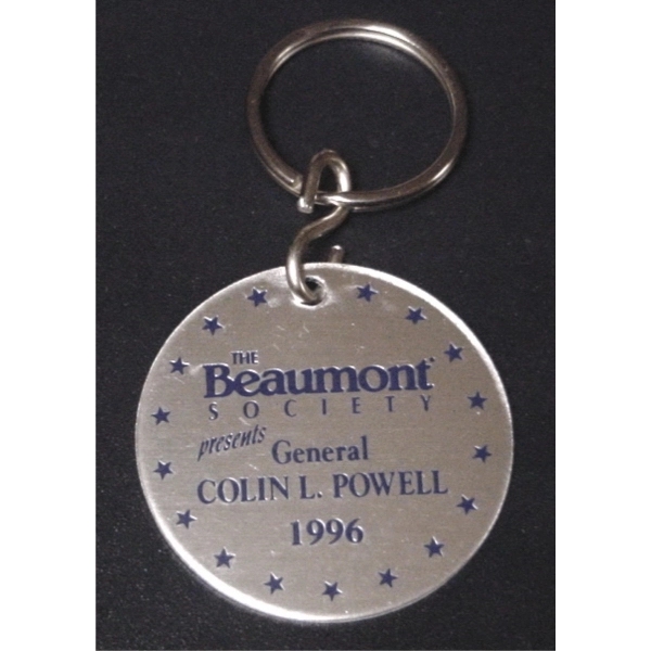 1.75" round key fob. 4 different imprinting styles and 12 color... from ASI 41080 Nelson Boone Co Inc / Alumaline® & Brass