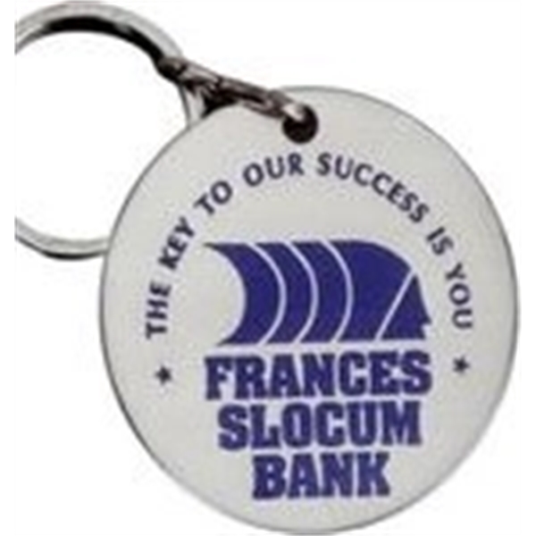 1.75" round key fob. 4 different imprinting styles and 12 color... from ASI 41080 Nelson Boone Co Inc / Alumaline® & Brass