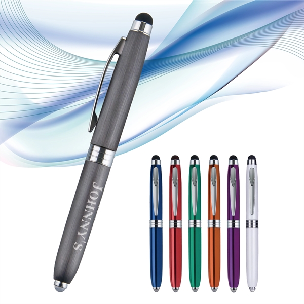 Hugo cap-off stylus/light pen with a contoured metal barrel and a... from ASI 82498 RiteLine LLC