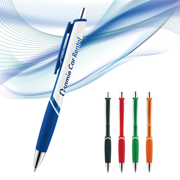 Hico Prime plunger-action RitePlus Ink™ pen with a bright white contoured... from ASI 82498 RiteLine LLC