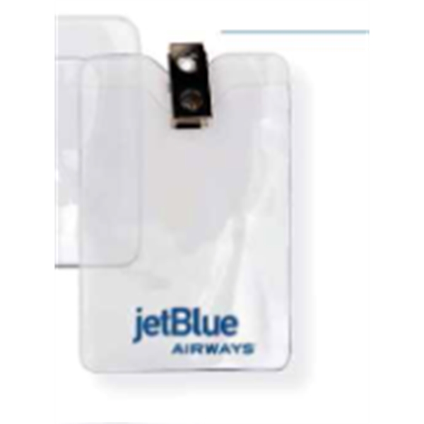 Clear vinyl badge holder with clip, vertical top load... from ASI 47204 CredentialExpress / CredentialExpress