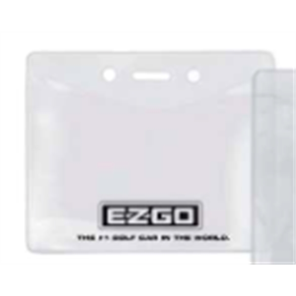 Clear vinyl badge holder horizontal top load with slot and holes.... from ASI 47204 CredentialExpress / CredentialExpress