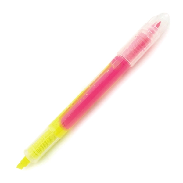 Two color, non-toxic liquid highlighter with one color on each end... from ASI 98760 Yafa Line, Inc. / Yafa®