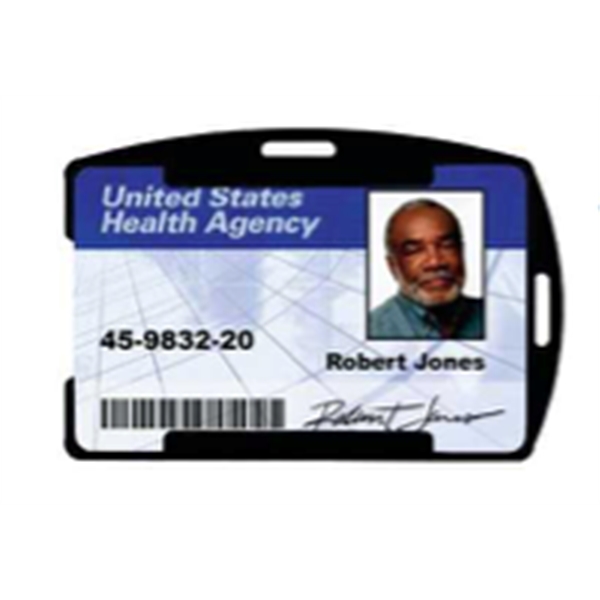 Heavy Duty clear vinyl prox card holder horizontal top load with... from ASI 47204 CredentialExpress / CredentialExpress