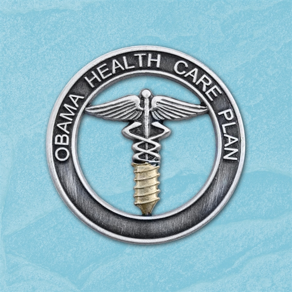 Dimensional Die Struck Obama Health Care Lapel Pin.... from ASI 55610 Gempire/Floral Promotions