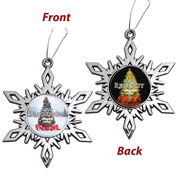 3.125" x 2.5" die cast zinc alloy Christmas ornament with two-sided... from ASI 52263 EMT / EMT EMT EASY