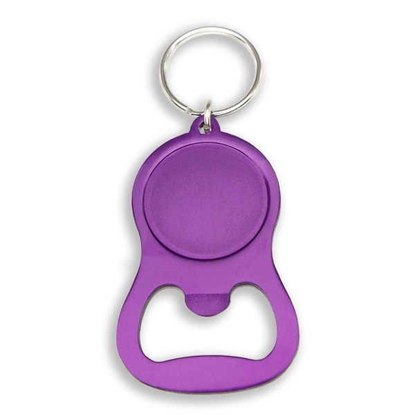 Aluminum bottle opener with full color poly dome imprint and split... from ASI 52263 EMT / EMT