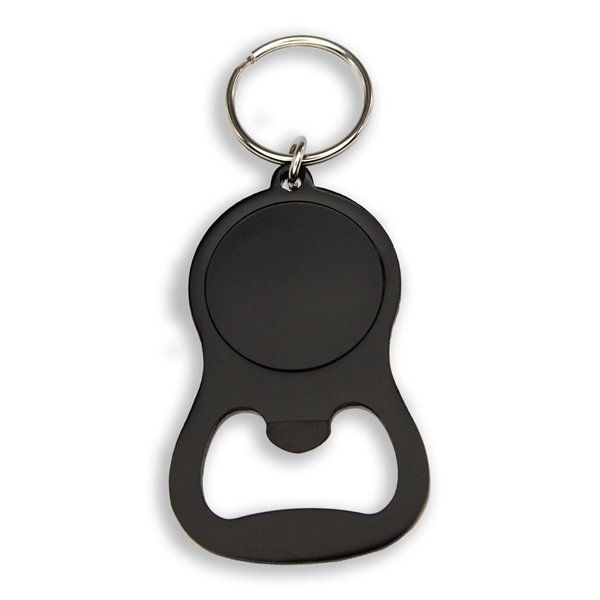 Aluminum bottle opener with full color poly dome imprint and split... from ASI 52263 EMT / EMT