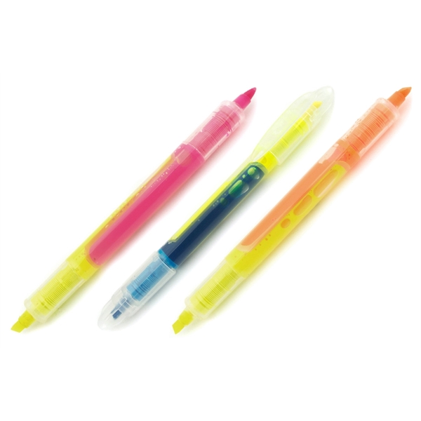 Two color, non-toxic liquid highlighter with one color on each end... from ASI 98760 Yafa Line, Inc. / Yafa®