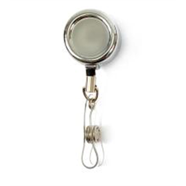 Retractable Chrome Badge Reel, steel swivel alligator back... from ASI 47204 CredentialExpress / CredentialExpress
