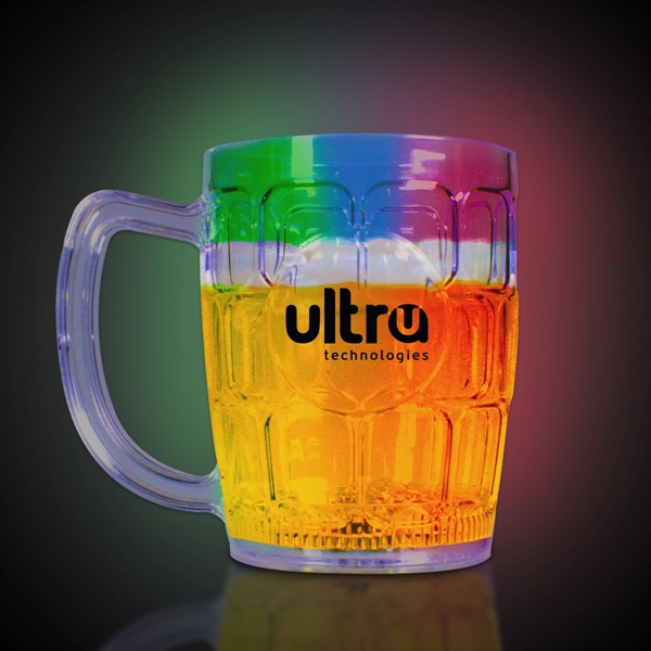 16 oz. clear plastic drink stein with built-in multi-colored LED lights.... from ASI 42016 Brighter Promotions Inc