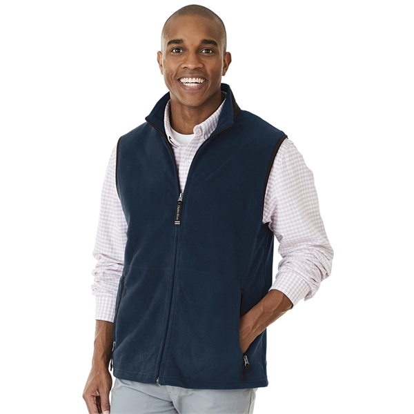 Fleece vest with full zip design that features zippered pockets and... from ASI 44620 Charles River Apparel