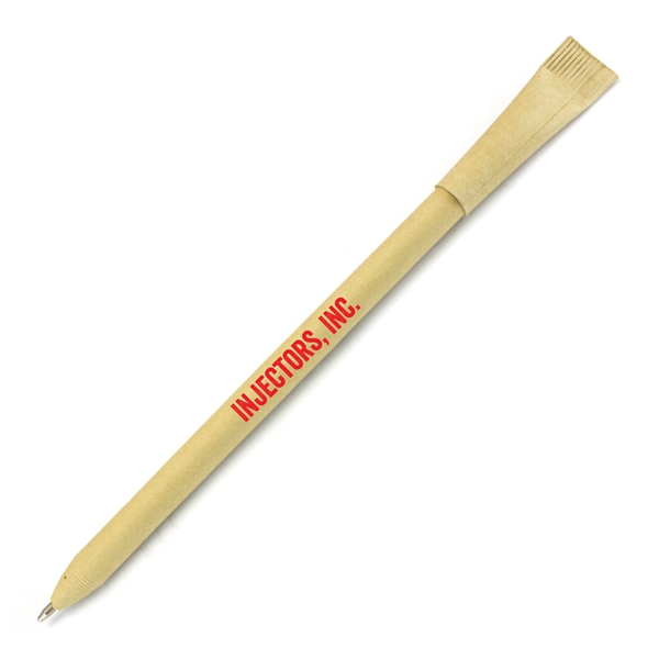 5 1/2" ballpoint pen made of natural Kraft recycled paper... from ASI 98760 Yafa Line, Inc. / Yafa®