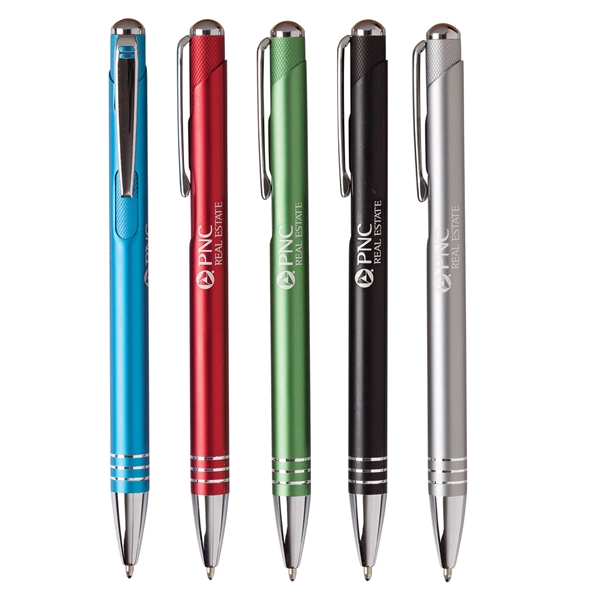 Royal Metal Ballpoint pen featuring matte annodized metal finish, chrome trim,... from ASI 90859 Tempo Industries Inc / Tempoline