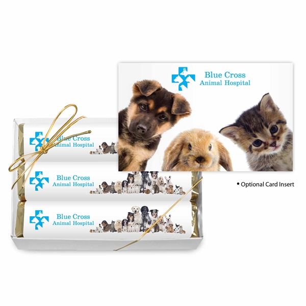 Milk chocolate bar gift set with three 1.5 oz. chocolate bars.... from ASI 61125 Hit Promotional Products
