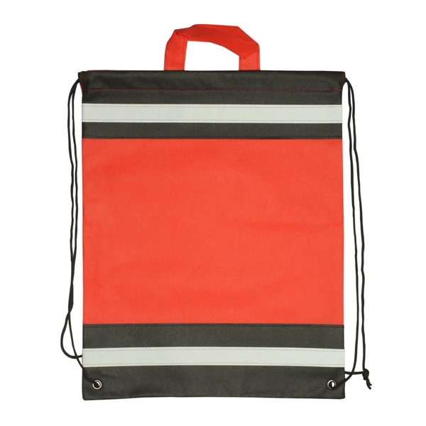 Non-woven reflective drawstring bag.... from ASI 93520 Ventura Inc