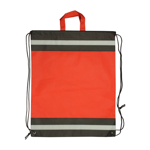 Large Non-woven reflective drawstring bag.... from ASI 93520 Ventura Inc