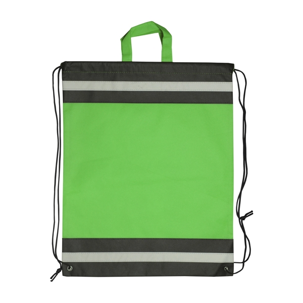 Large Non-woven reflective drawstring bag.... from ASI 93520 Ventura Inc