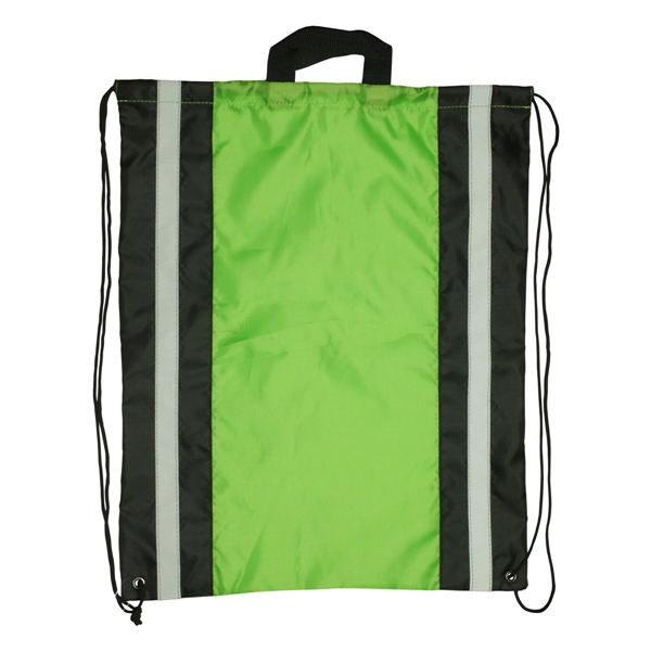Large reflective drawstring backpack, polyester... from ASI 93520 Ventura Inc