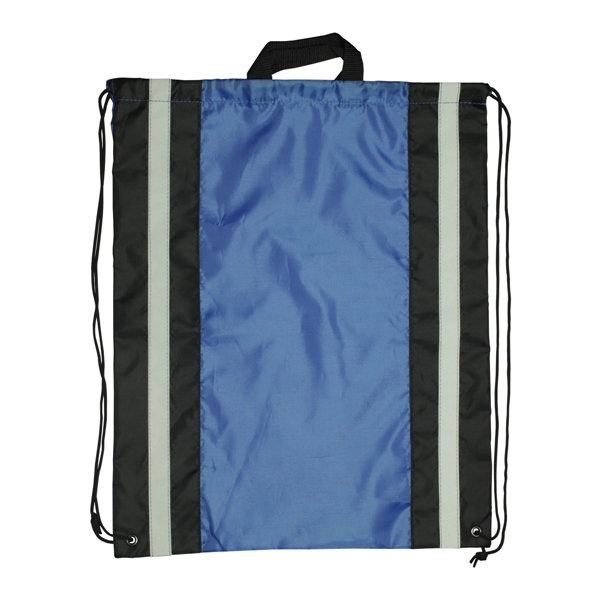 Large reflective drawstring backpack, polyester... from ASI 93520 Ventura Inc