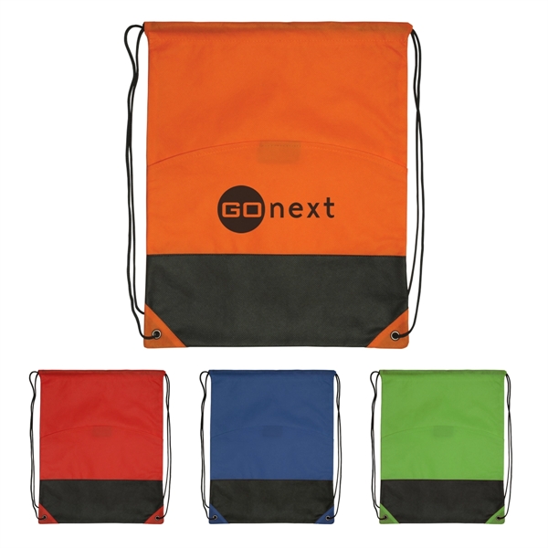 Two tone non-woven drawstring backpack.... from ASI 93520 Ventura Inc