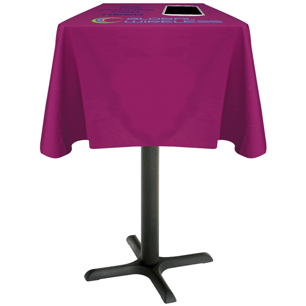 59" x 59" Digitally printed display polyester square table cover... from ASI 80228 Quinn