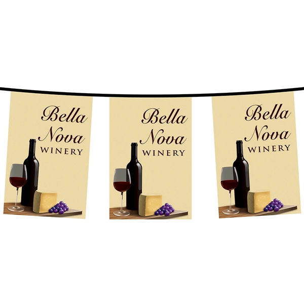 PVC Rectangular pennant string; 15'.... from ASI 80228 Quinn