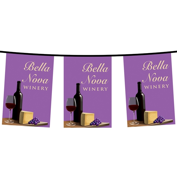 PVC Rectangular pennant string; 60'.... from ASI 80228 Quinn