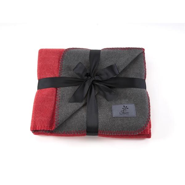 50" x 60" fashionable European throw with two-tone design and whipstitched... from ASI 73520 Neet Feet / Kanata Blanket