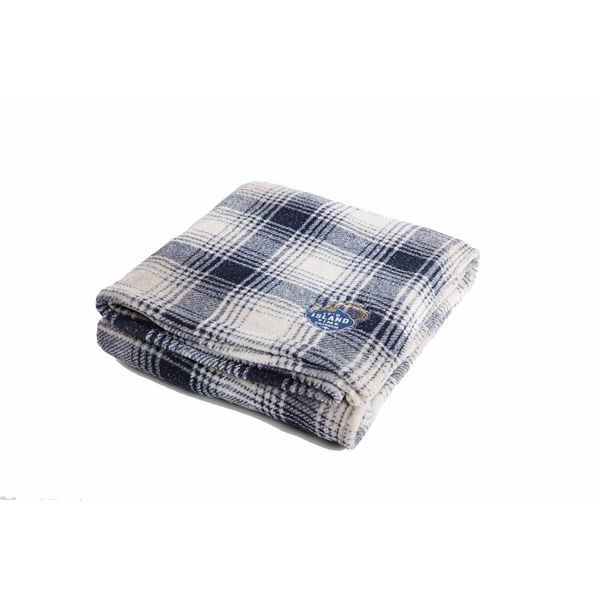 Single layer polyester blanket with check or plaid Velura design, measuring... from ASI 73520 Neet Feet / Kanata Blanket