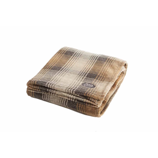 Single layer polyester blanket with check or plaid Velura design, measuring... from ASI 73520 Neet Feet / Kanata Blanket
