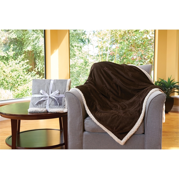 Thank You lambswool throw, 50" x 60".... from ASI 73520 Neet Feet / Kanata Blanket