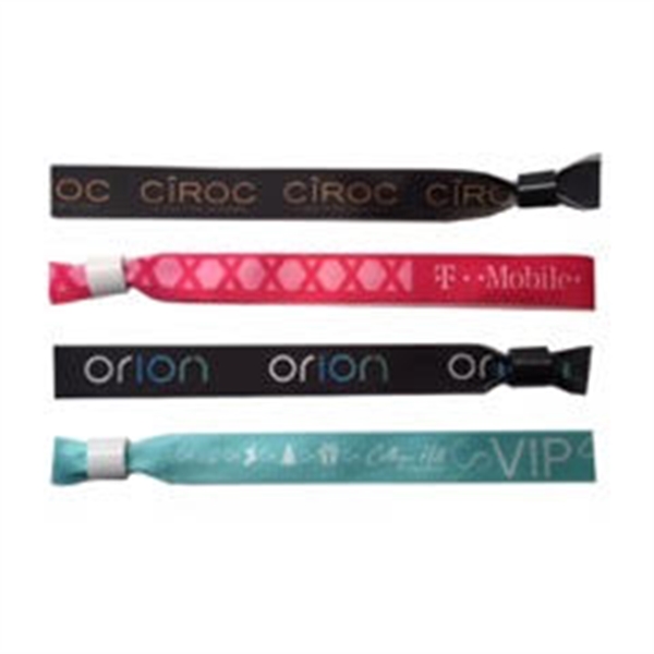 Full Color custom printed Satin Ribbon Event Wristband with locking bead... from ASI 80127 Quashies, LLC