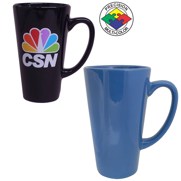 16oz Vitrified Cafe Latte Mug, spot color... from ASI 80093 Pyrographics / Pyrographics Line
