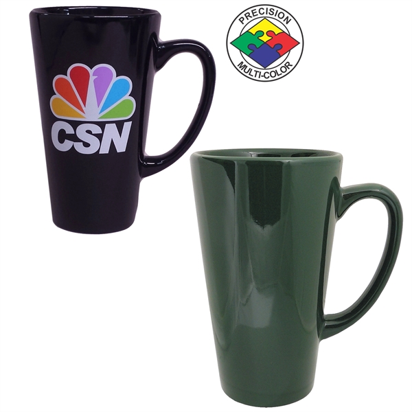 16oz Vitrified Cafe Latte Mug, spot color... from ASI 80093 Pyrographics / Pyrographics Line