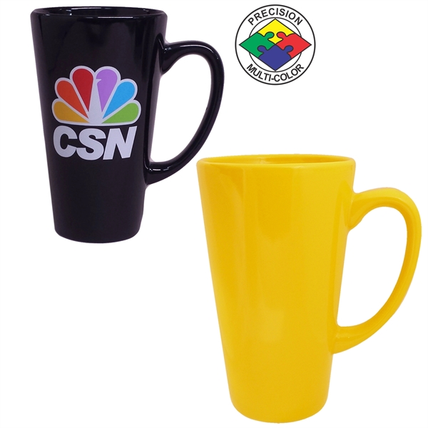 16oz Vitrified Cafe Latte Mug, spot color... from ASI 80093 Pyrographics / Pyrographics Line