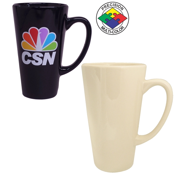16oz Vitrified Cafe Latte Mug, spot color... from ASI 80093 Pyrographics / Pyrographics Line