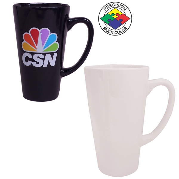 16oz Vitrified Cafe Latte Mug, spot color... from ASI 80093 Pyrographics / Pyrographics Line