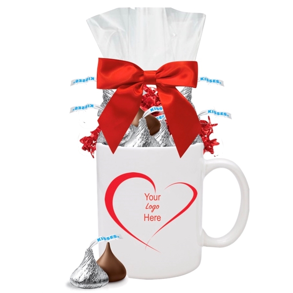 Mug filled with Chocolate Hershey Kisses,wrapped and tied with a bow... from ASI 89971 Stuff A Mug