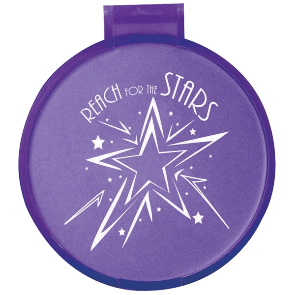 2 3/4" x 2 3/8" pocket sized compact mirror with one-color,... from ASI 62190 Illini