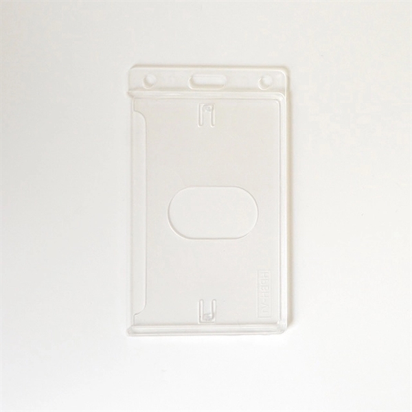 Clear vinyl badge holder vertical side load with slot and chain... from ASI 47204 CredentialExpress / CredentialExpress