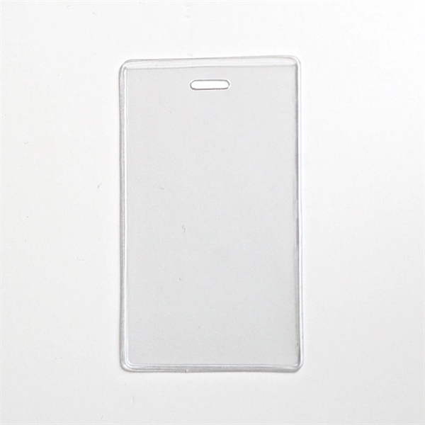 Clear vinyl prox card holder vertical top load with slot.... from ASI 47204 CredentialExpress / CredentialExpress