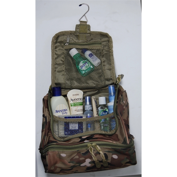 Toiletry bag with extra bottom zippered compartment.... from ASI 34046 Allcasion Travelware Co