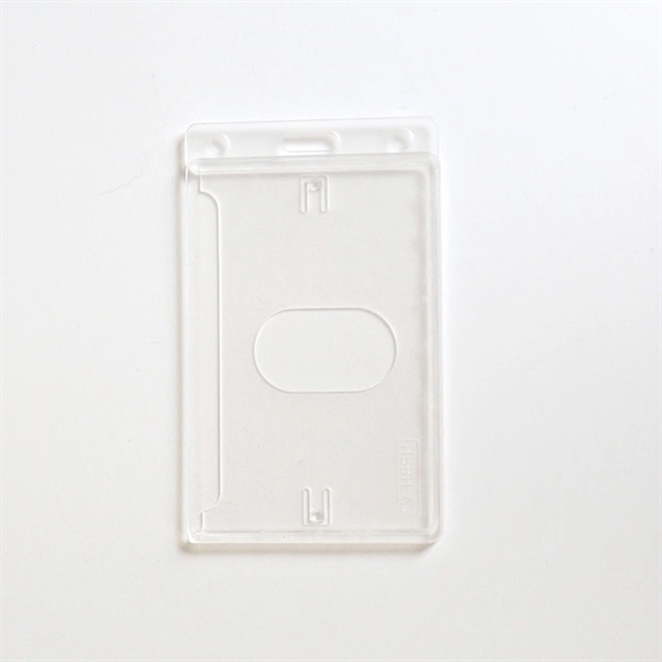 Clear hard plastic badge holder vertical side load with slot and... from ASI 47204 CredentialExpress / CredentialExpress