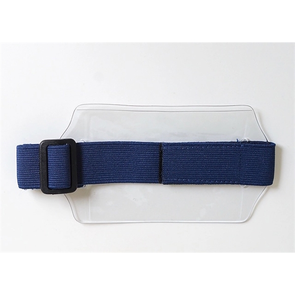 Armband clear vinyl badge holder horizontal top load with strap.... from ASI 47204 CredentialExpress / CredentialExpress