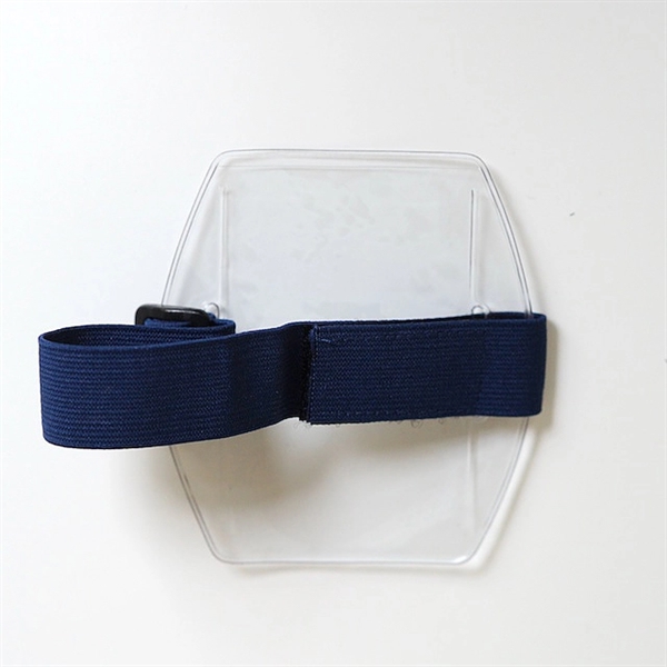 Armband clear vinyl badge holder vertical top load with strap.... from ASI 47204 CredentialExpress / CredentialExpress